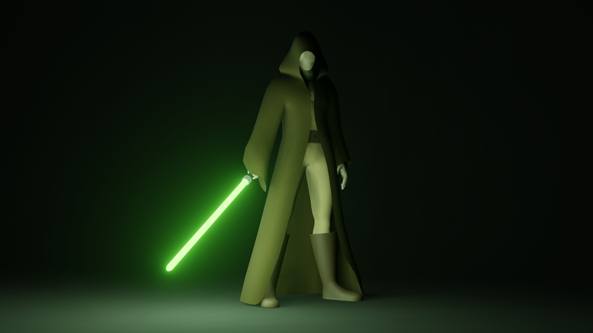 Hooded Jedi Character | Animation Ready preview image 1